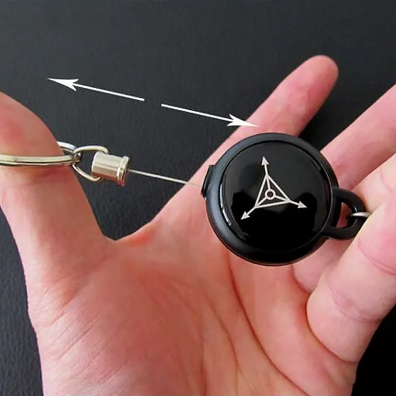 Llavero retráctil con cable de acero