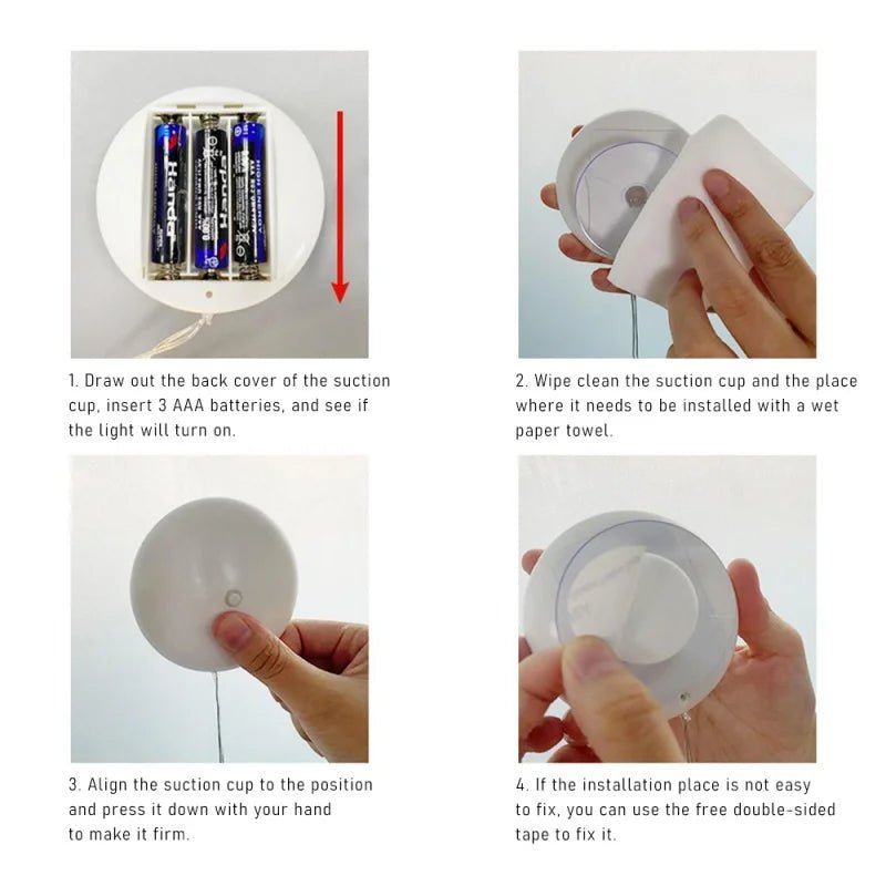 Luces LED de Navidad con ventosas para cristal y espejos