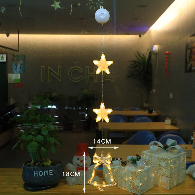 Luces LED de Navidad con ventosas para cristal y espejos