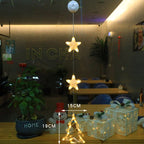 Luces LED de Navidad con ventosas para cristal y espejos
