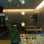 Luces LED de Navidad con ventosas para cristal y espejos