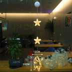 Luces LED de Navidad con ventosas para cristal y espejos