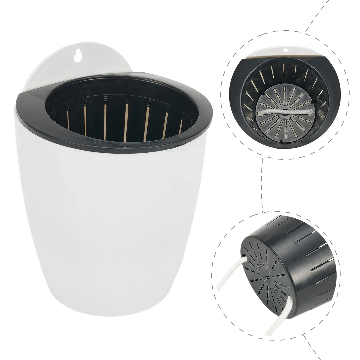 Maceta colgante de pared con autorriego – Sistema de riego automático para plantas
