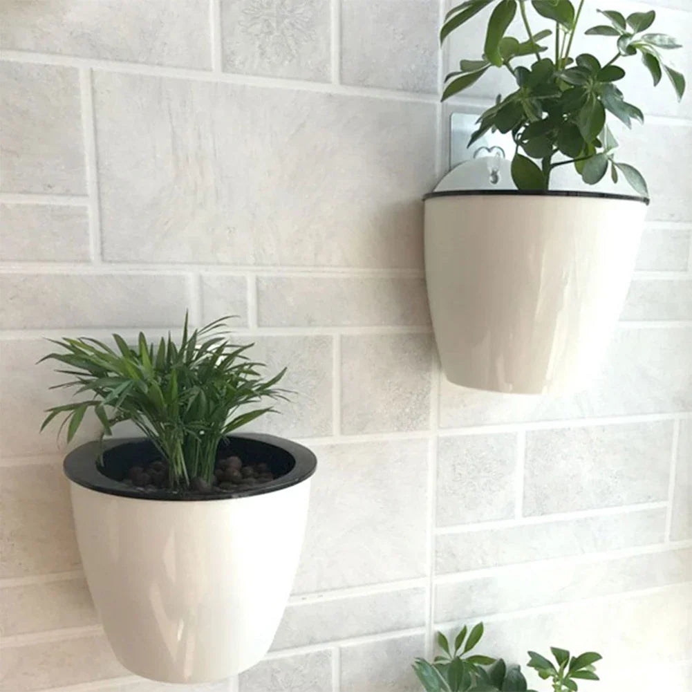 Maceta colgante de pared con autorriego – Sistema de riego automático para plantas