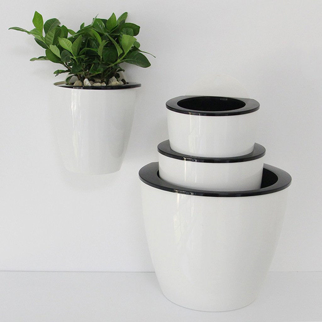 Maceta colgante de pared con autorriego – Sistema de riego automático para plantas