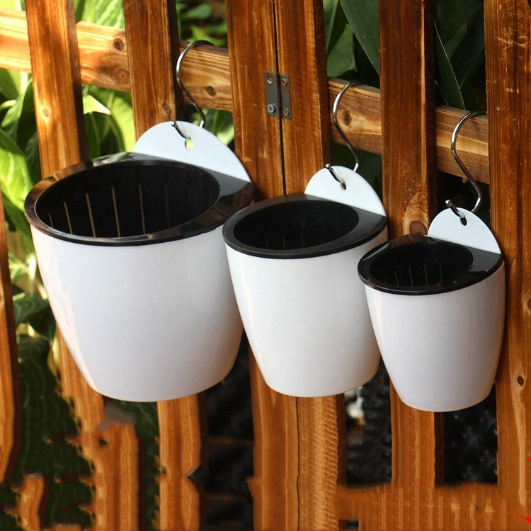 Maceta colgante de pared con autorriego – Sistema de riego automático para plantas