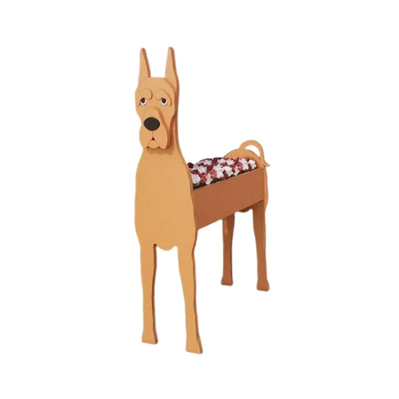 Maceta con forma de perro – Contenedor decorativo para plantas