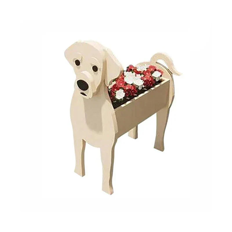 Maceta con forma de perro – Contenedor decorativo para plantas
