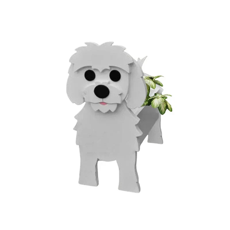 Maceta con forma de perro – Contenedor decorativo para plantas