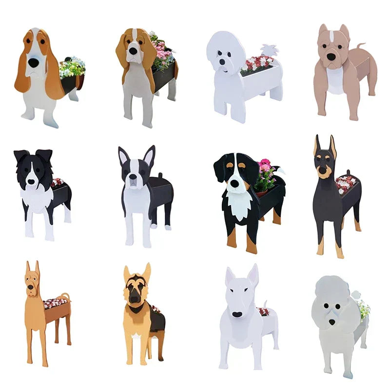 Maceta con forma de perro – Contenedor decorativo para plantas