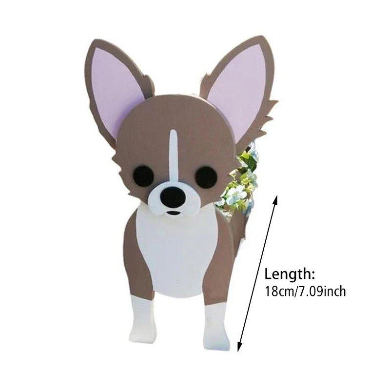 Maceta con forma de perro – Contenedor decorativo para plantas