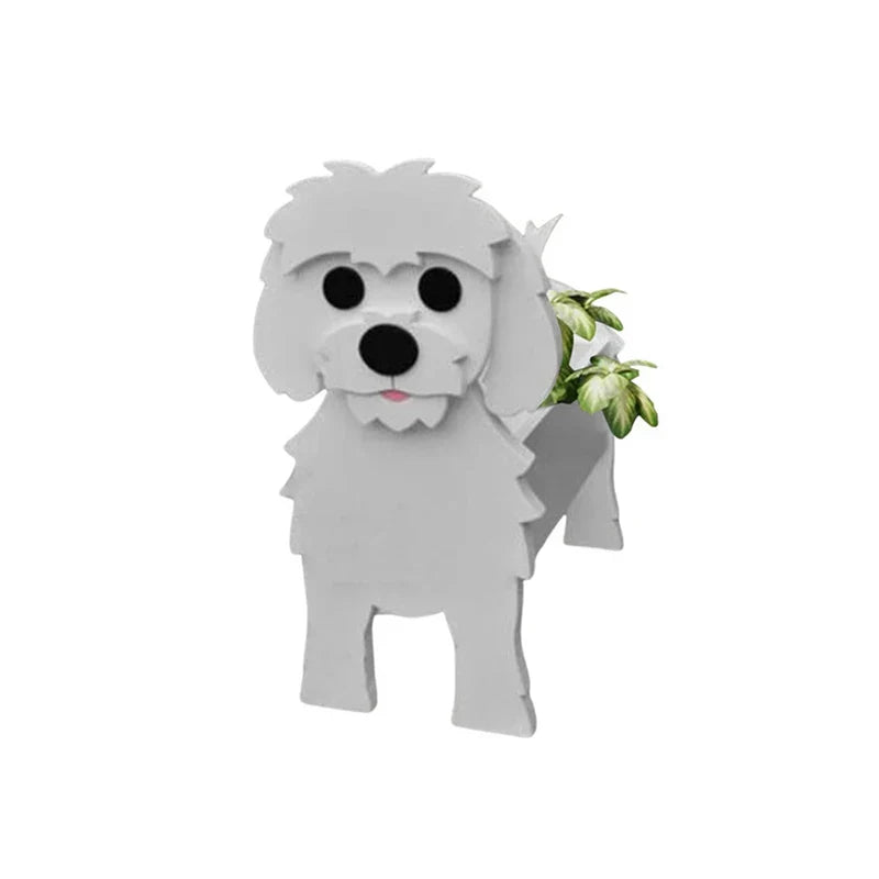 Maceta con forma de perro Pawsome – Contenedor decorativo para plantas