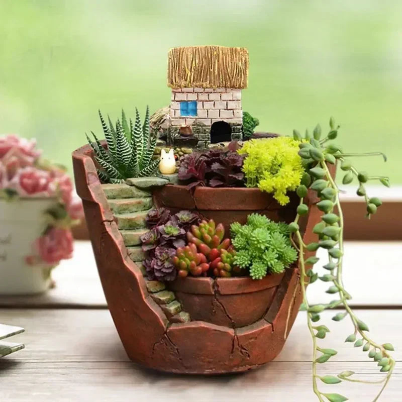 Maceta elegante para suculentas y hierbas aromáticas