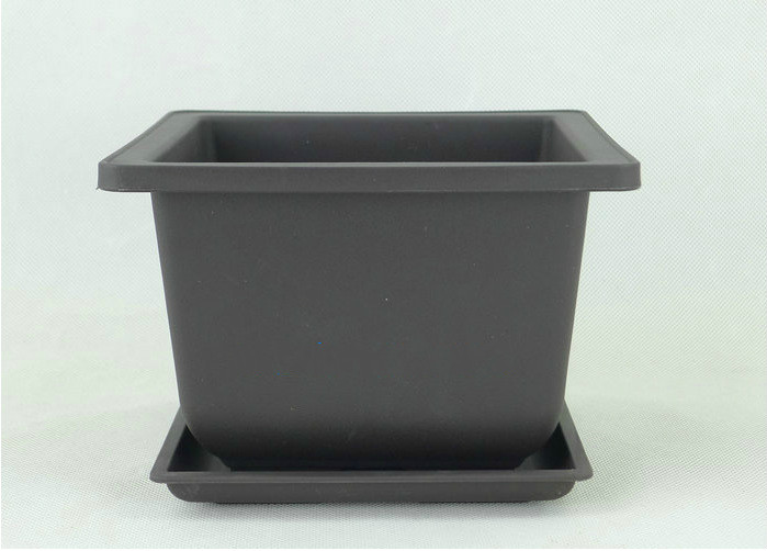 Maceta rectangular con plato para jardín y balcón