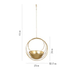 Macetero colgante de hierro decorativo con cadenas para interior y exterior