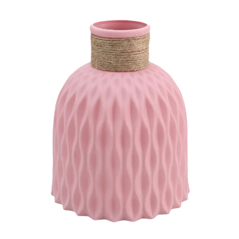 Macetero con textura trenzada para decoración de interiores