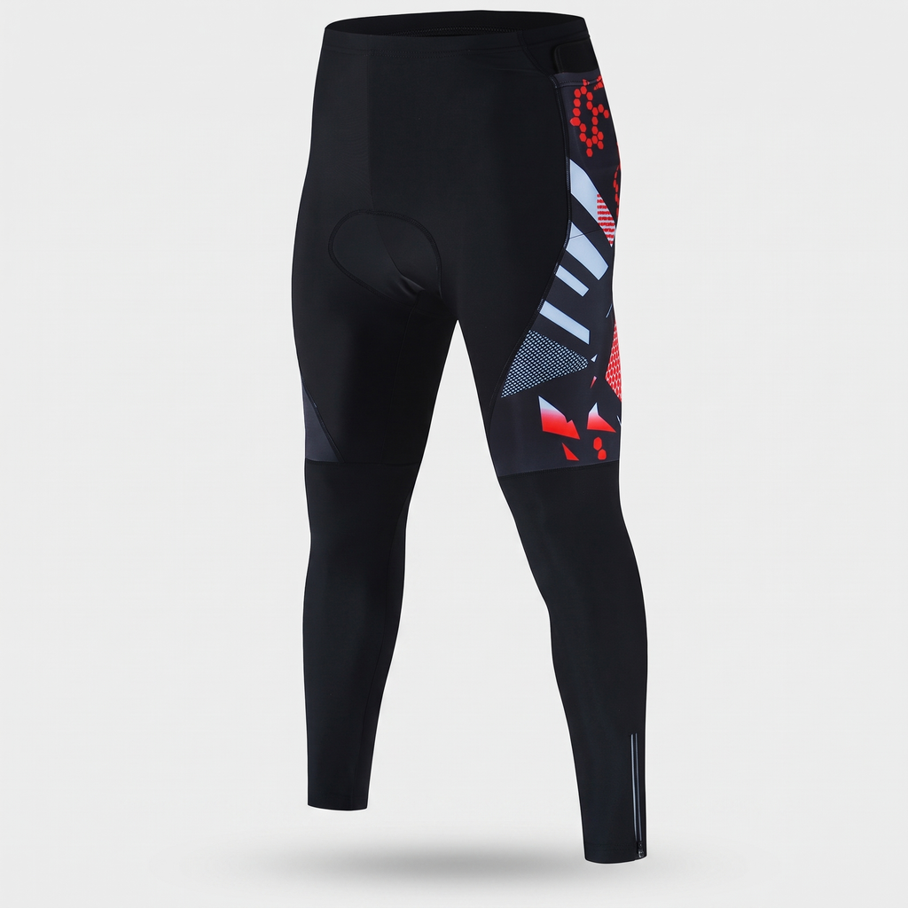 Mallas largas de ciclismo acolchadas para hombre con bolsillos