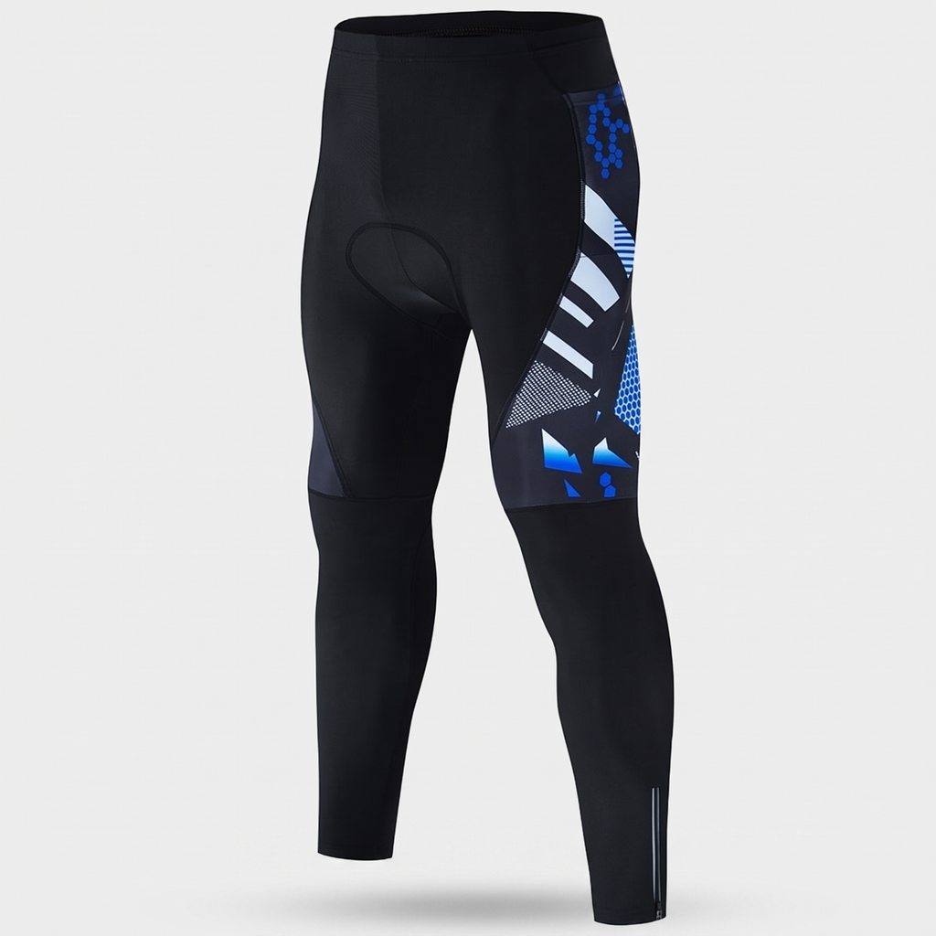 Mallas largas de ciclismo acolchadas para hombre con bolsillos
