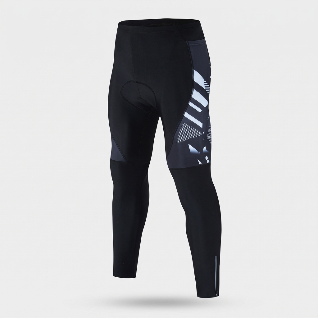 Mallas largas de ciclismo acolchadas para hombre con bolsillos