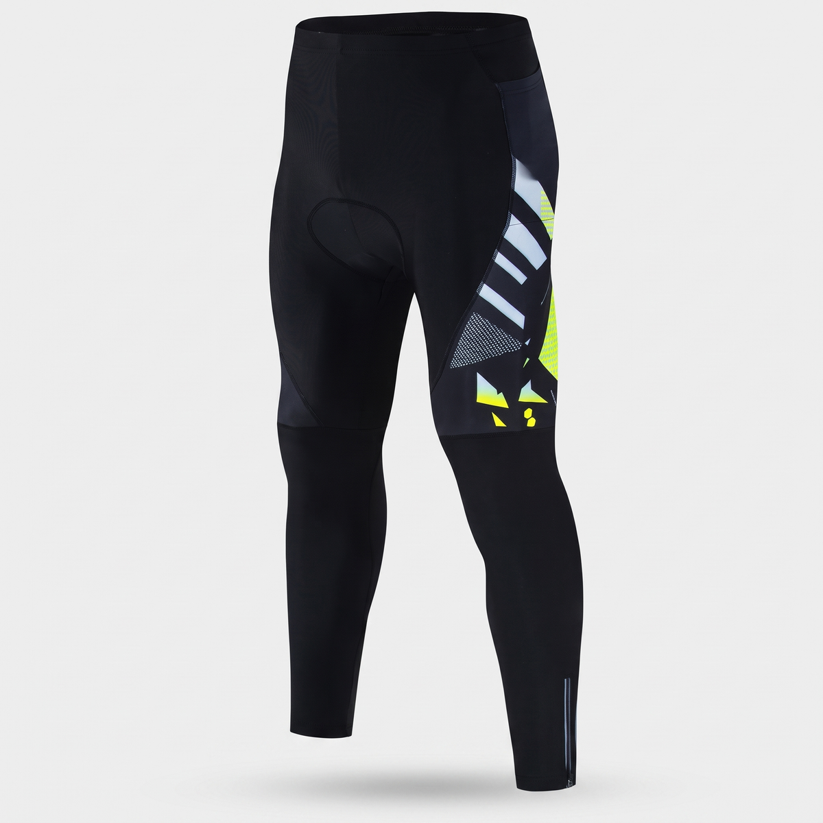 Mallas largas de ciclismo acolchadas para hombre con bolsillos