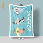 Manta con estampado de animales divertidos