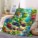 Manta de felpa con estampado de dinosaurios