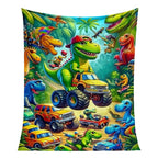 Manta de felpa con estampado de dinosaurios