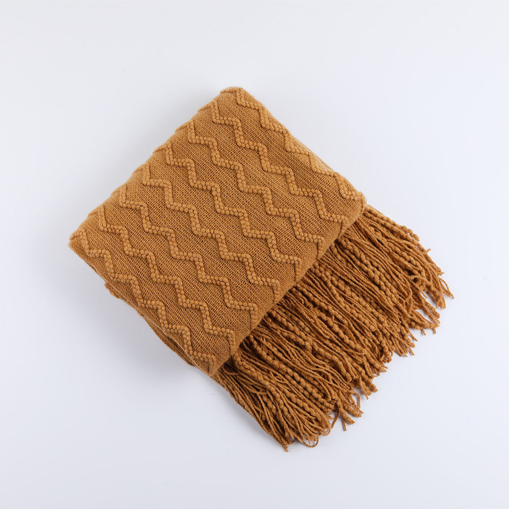 Manta de punto acogedora