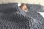 Manta de punto grueso 80×100 cm y 100×120 cm – Accesorio acogedor para otoño e invierno