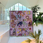 Manta decorativa con estampado de animales