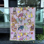 Manta decorativa con estampado de animales