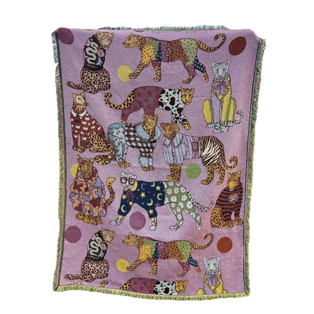 Manta decorativa con estampado de animales