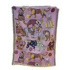 Manta decorativa con estampado de animales