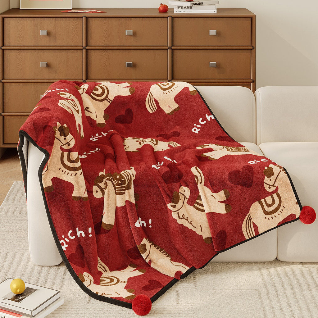 Manta decorativa de felpa suave