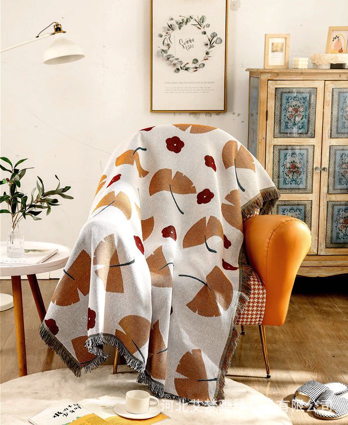 Manta decorativa geométrica suave