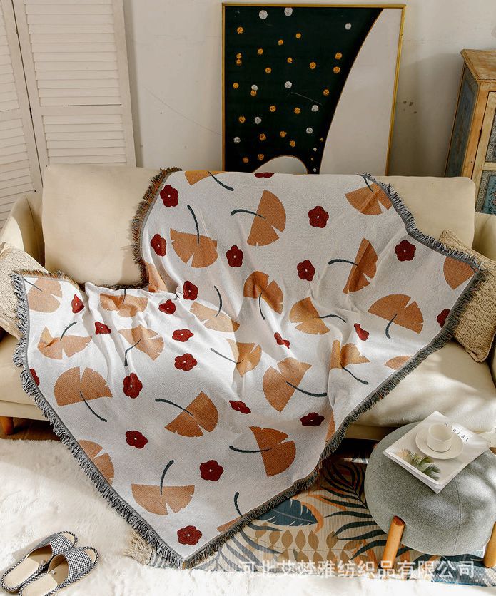 Manta decorativa geométrica suave