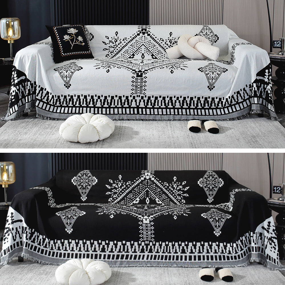 Manta decorativa tejida gruesa para sofá