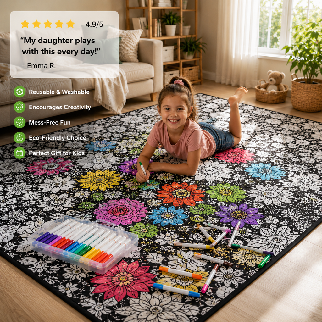 Manta DIY para colorear para niños, tejido suave de felpa, lavable y reutilizable