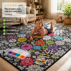 Manta DIY para colorear para niños, tejido suave de felpa, lavable y reutilizable