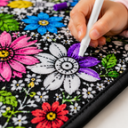 Manta DIY para colorear para niños, tejido suave de felpa, lavable y reutilizable