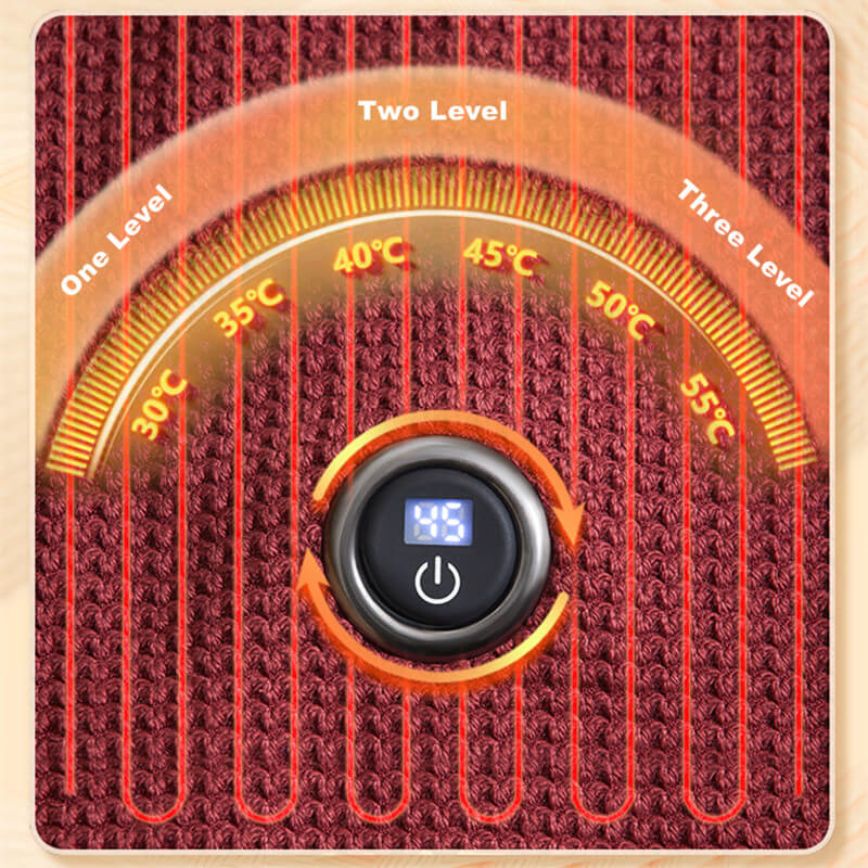 Manta eléctrica USB CozyWarm con 3 niveles de calor y tejido polar suave