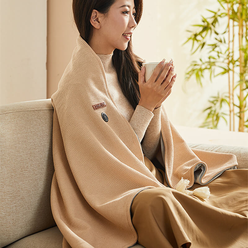 Manta eléctrica USB CozyWarm con 3 niveles de calor y tejido polar suave