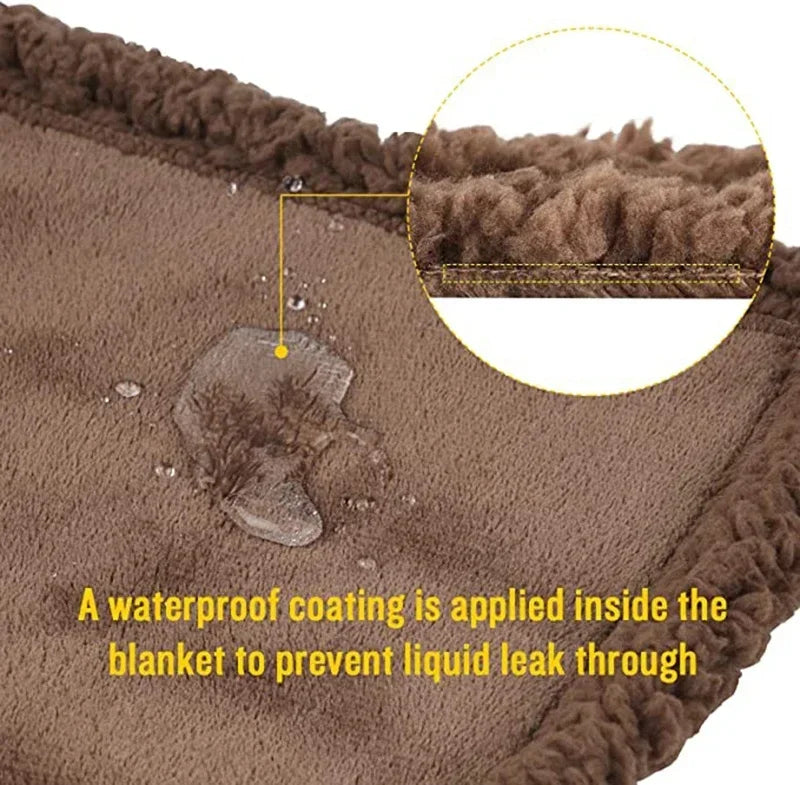 Manta impermeable de terciopelo suave