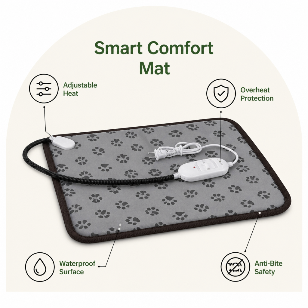 Manta térmica ajustable e impermeable para mascotas (protección contra sobrecalentamiento)