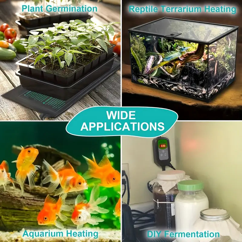 Manta térmica para semilleros con control de temperatura para germinación y crecimiento acelerados