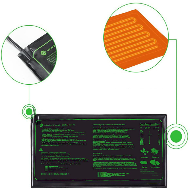 Manta térmica para semilleros con control de temperatura para germinación y crecimiento acelerados