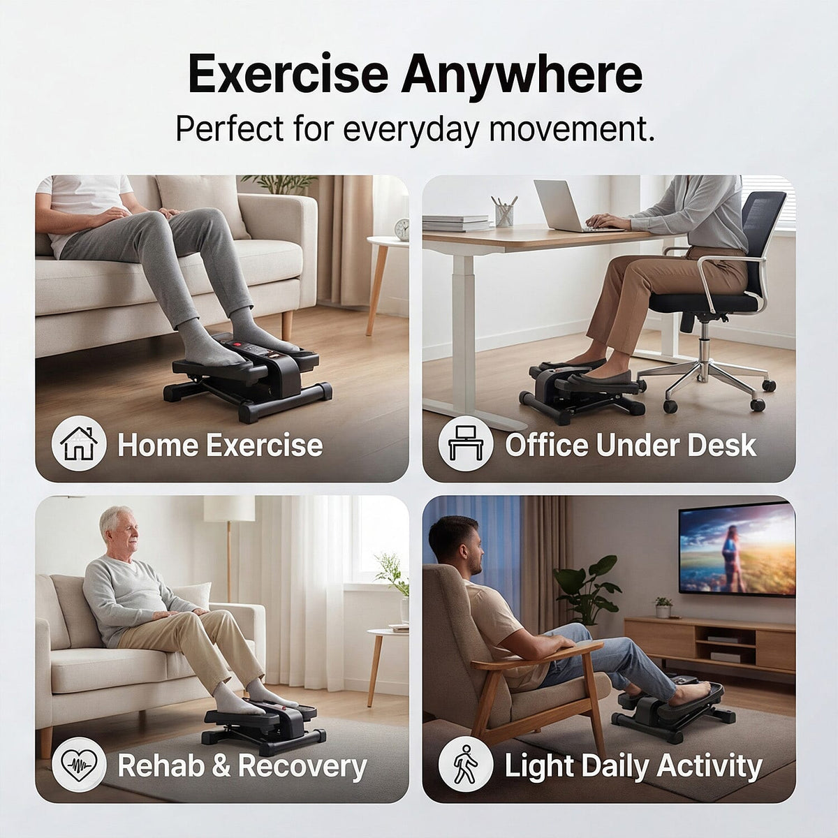 Haz que tus piernas vuelvan a sentirse fuertes y llenas de vida | Stepper eléctrico