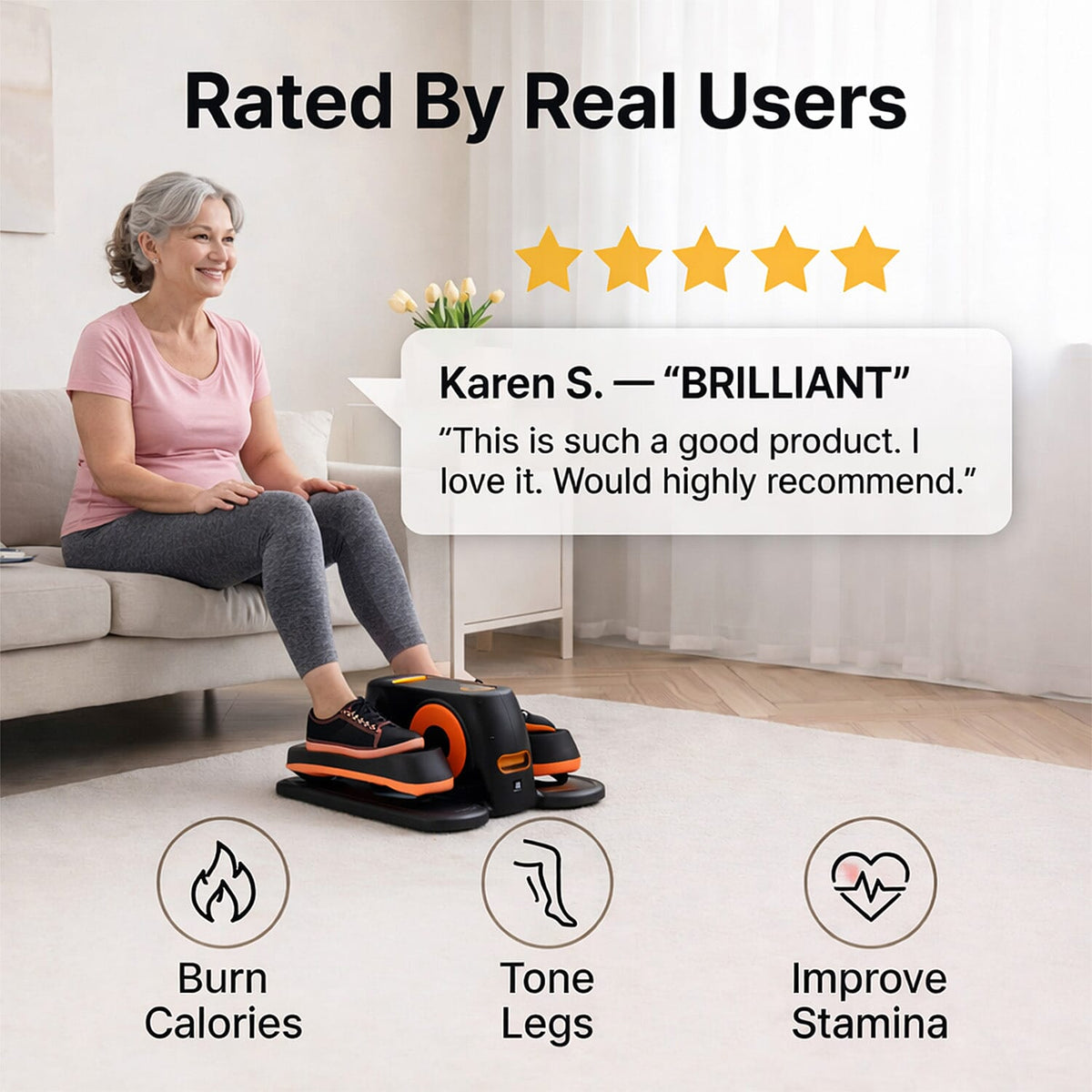 Haz que tus piernas vuelvan a sentirse fuertes y llenas de vida | Stepper eléctrico