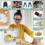 Máquina de coser portátil con 12 puntadas y mesa extensible