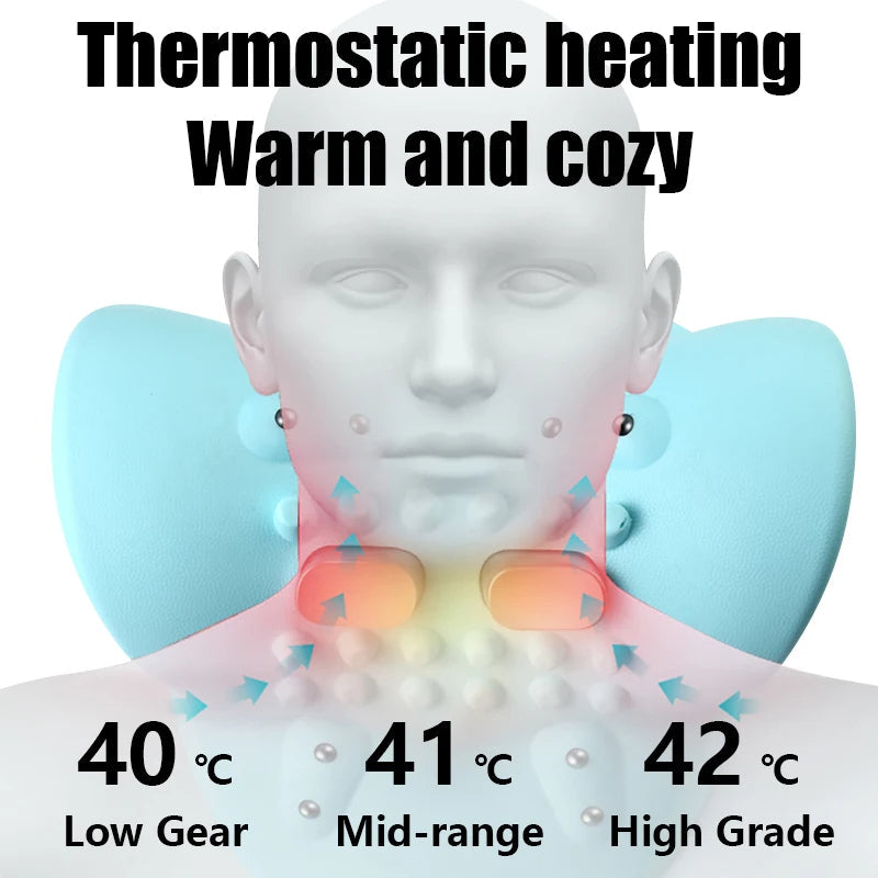 Masajeador cervical eléctrico con tracción y calor
